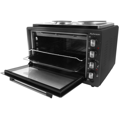 ELECTRIC MICRO OVEN WITH 3 HOB  R-2142 (42LT / BLACK / ΜΙΚΡΗ ΕΣΤΙΑ)